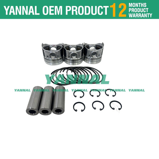New Piston + Ring Kit STD 67mm for D722 x3 PCS
