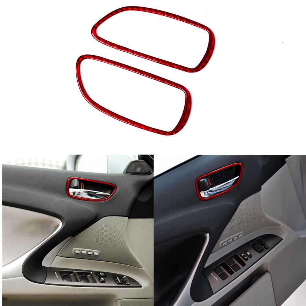2Pcs For Z4 E89 2009-2016 Red Carbon Fiber Interior Defogger Vent Cover Trim v