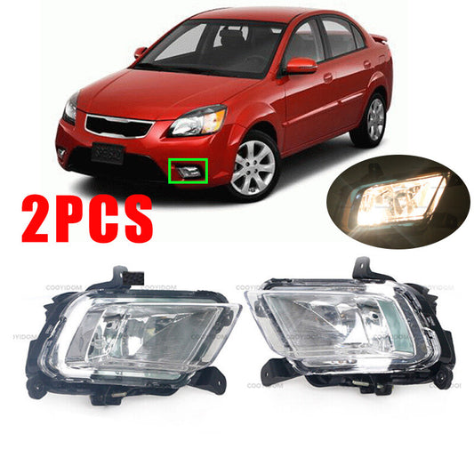 1 Pair For 2010 2011 2012 for KIA RIO Front Bumper Driving Lamp Fog Lamp
