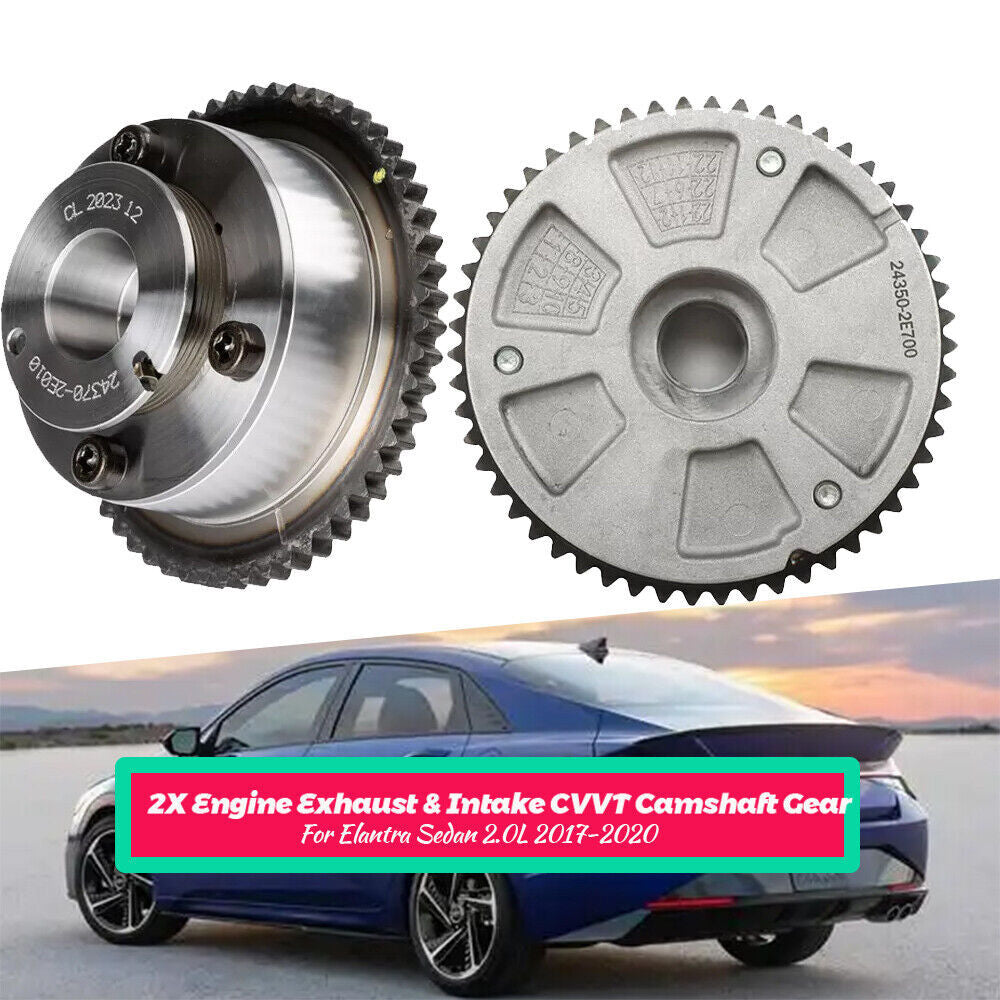 New Intake Exhaust CVVT Gear For 2017-2021 for Hyundai for Kia 2.0 243502E700 243702E020