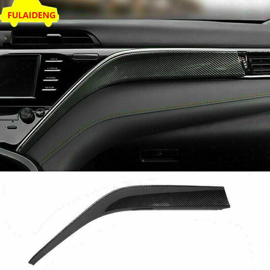 for Toyota for Camry 2018-2023 Carbon Fiber ABS Inner Dashboard Decor Cover Trim