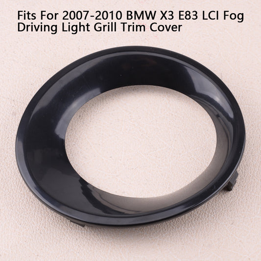 Left Black Front Fog Light Lamp Frame Cover Trim Fit for X3 E83 LCI 2007-10 v