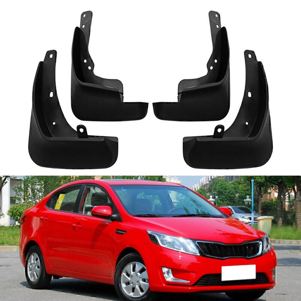 Front Rear Mud Flaps Deluxe Molded Splash Guard Fit 2012-2017 for Kia Rio UB Sedan
