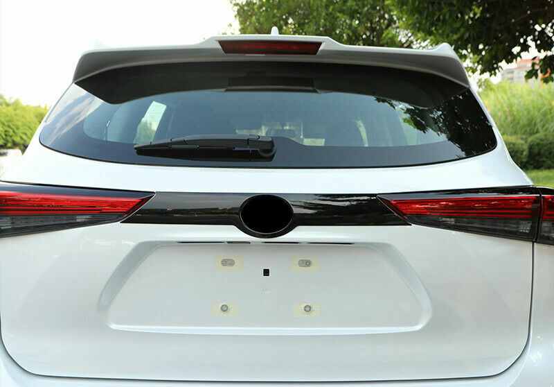 Glossy Black ABS Rear Door Trunk Lid Cover Trim For 2020-2023 for Toyota Highlander