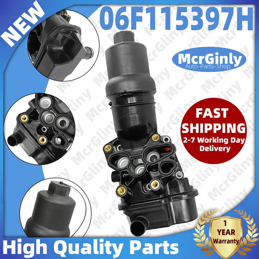 Oil filter housing suitable for Jetta , for Passat , for Audi A4, A6 2.0 #06F115397H #06F115397J- n