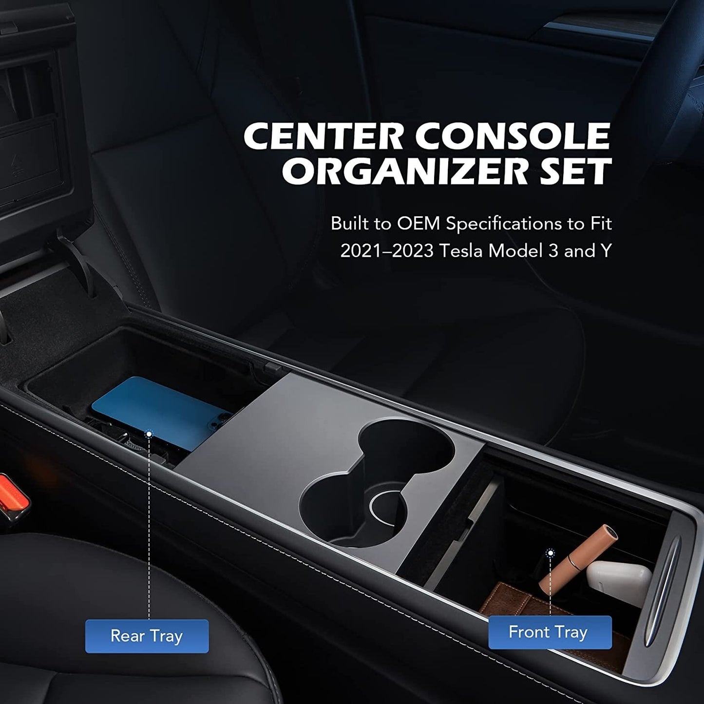 Model 3 Y 2021 Center Console Storage Box Tray Accessory - n