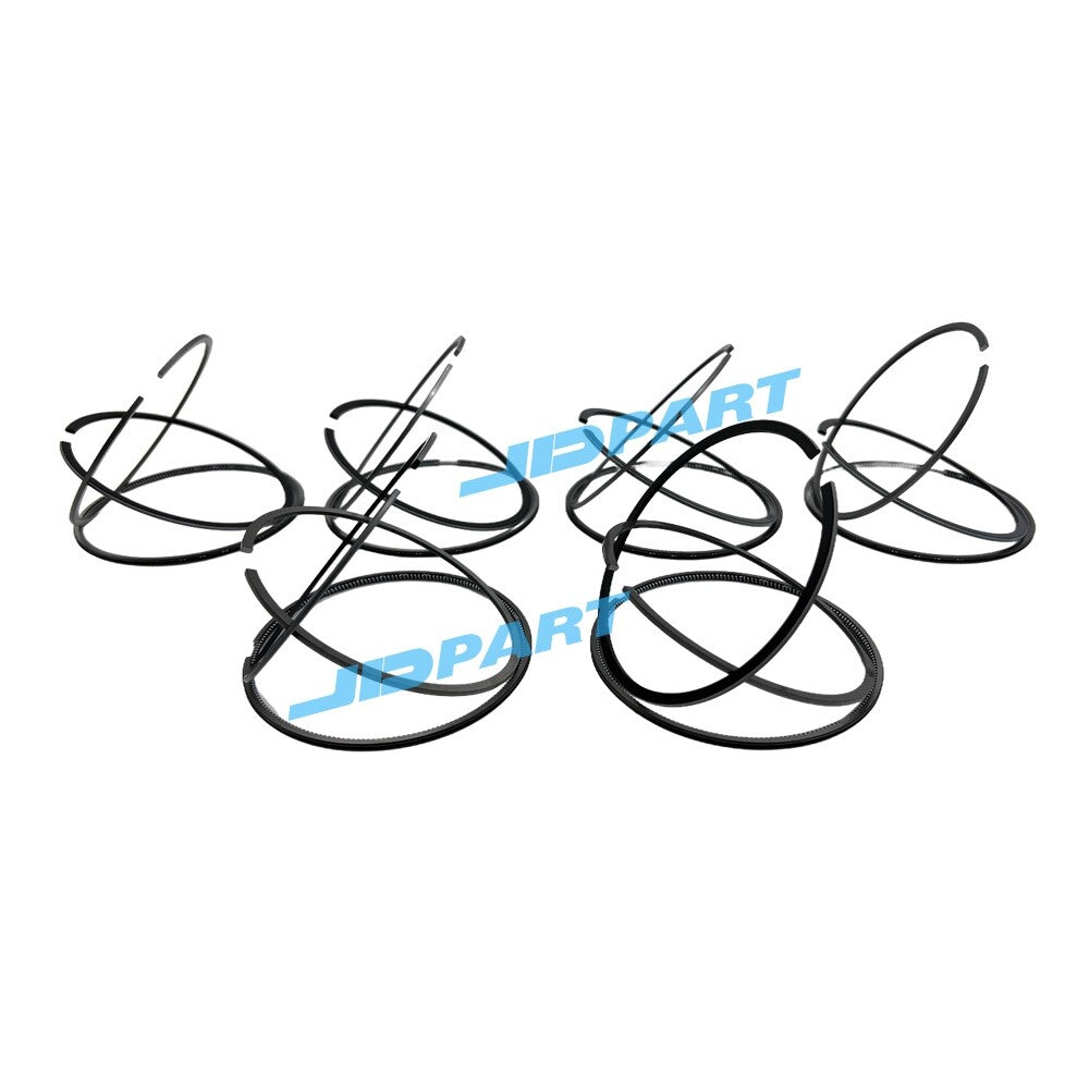 Premium 6-piece S6S piston ring kit for diesel engines -
