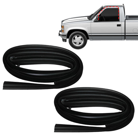 2PCS Front Door Window Run Channel Weatherstrip Seal for GMC Jimmy C/K Pickup