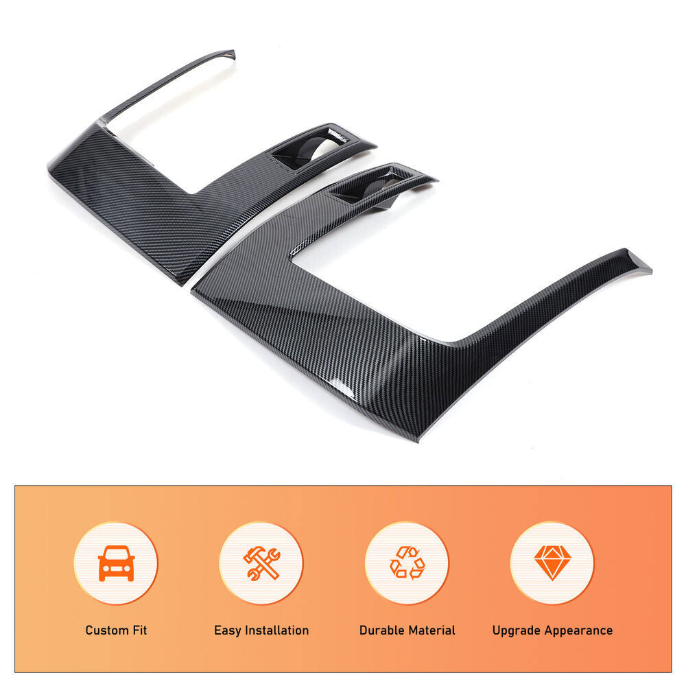 For L200 2024-2025 Carbon FIber ABS Front Grille Side End Panel Cover n