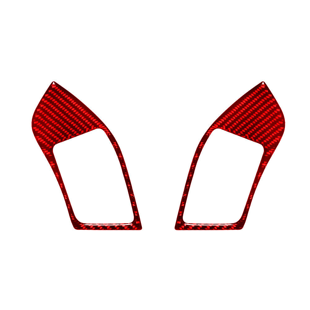 2X Red Carbon Fiber Speedometer Surround Trim For Silverado for GMC for SIERRA 2014-2018 v