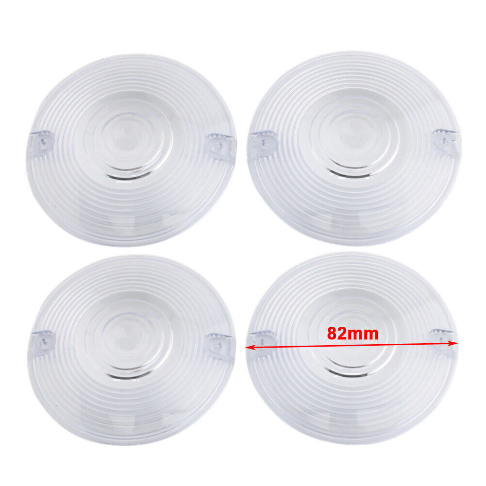 Front Rear Turn Signal Light Clear Lens Cover for Harley Davidson Electra Glide Q