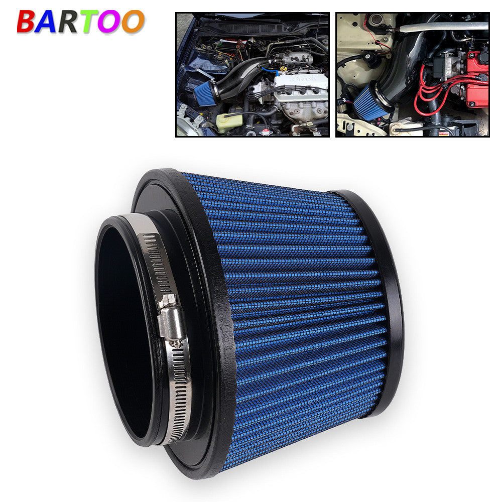 Air Intake Filter 4.5 Inlet Truck Air Filter Dry High Flow Clamp-On Round Cone Q