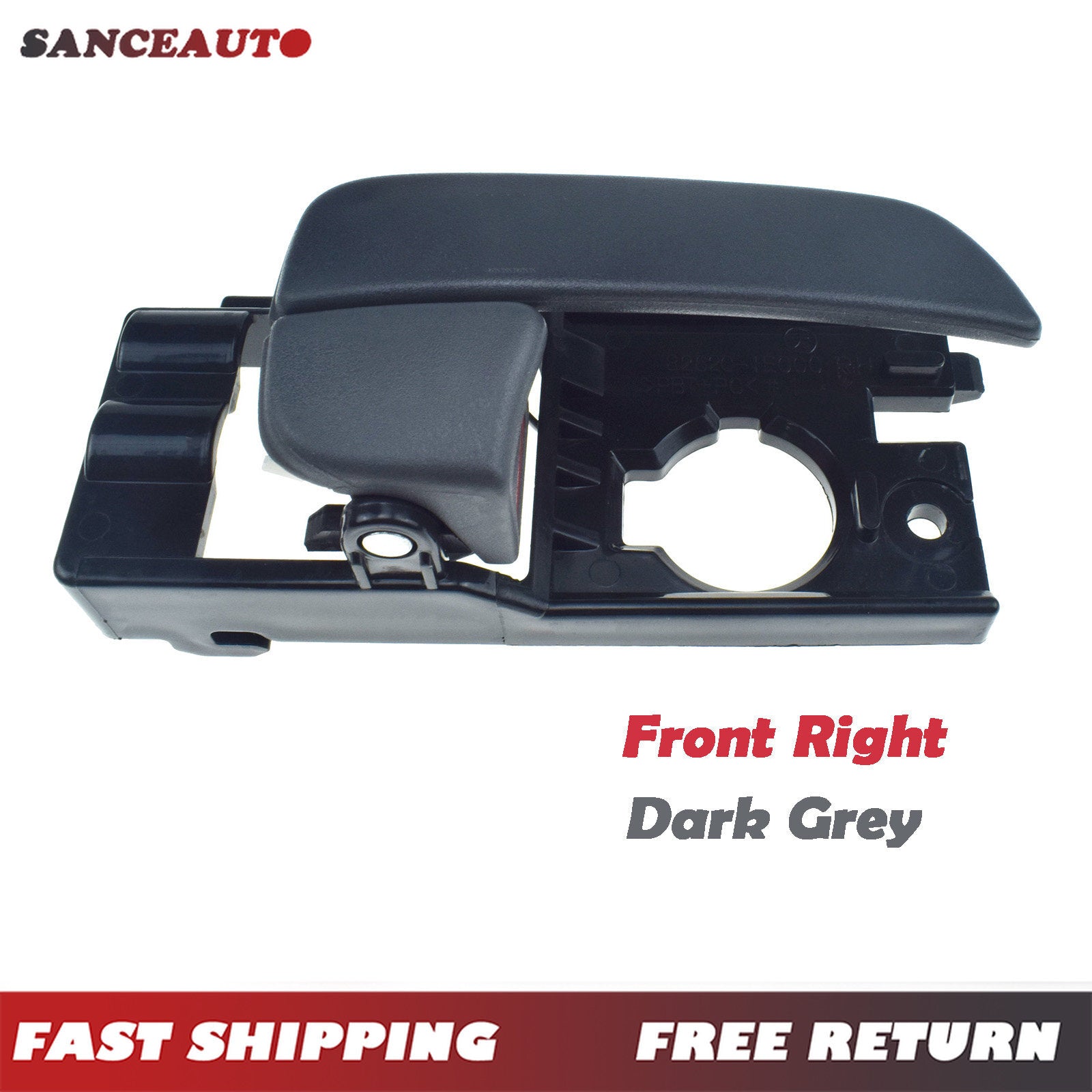 Grey right front interior door handle for Hyundai Accent 1.6L 2007 - 2011 - n