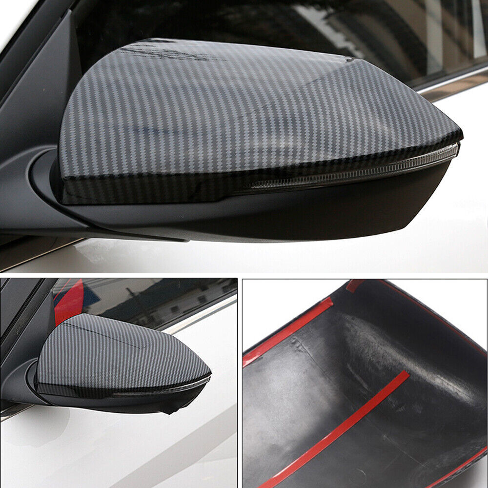 Carbon Fiber Rearview Side Door Mirror Cover Trims for Hyundai for Elantra 2021-2023
