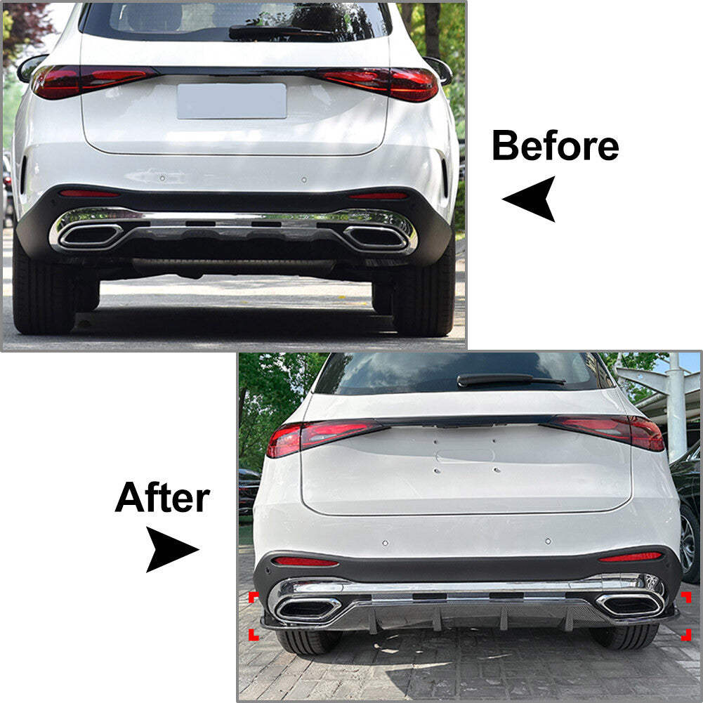 Rear Bumper Spoiler Splitter Lip for Mercedes-Benz GLC Class X254 2023+
