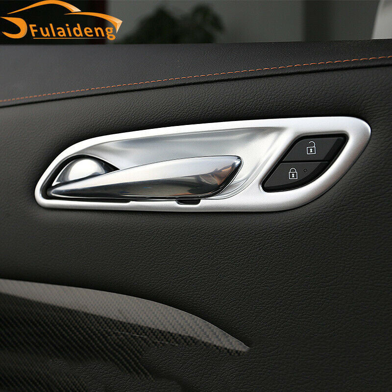 4P for Cadillac XT4 2018-2022 Matte Silver Interior Door Handle Bowl Cover Trims