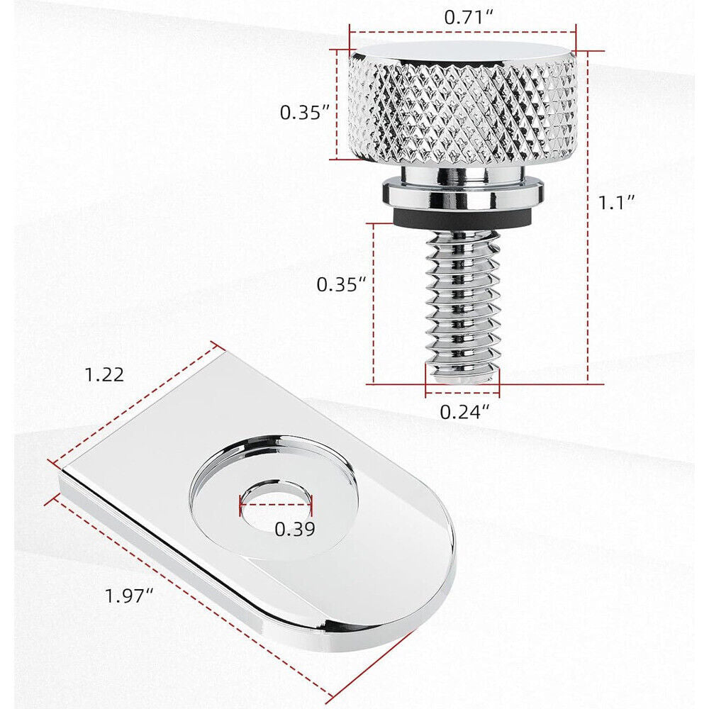 Chrome rear fender for seat bolt clip mounting screwdriver cover for Harley Sportster 1200- n