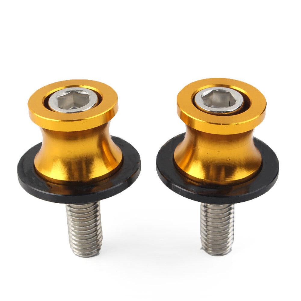 2¢ª CNC Schwingenspulen Slider Stand Schrauben 8MM f¨¹r for KAWASAKI ZX6R 2012-21 Gold