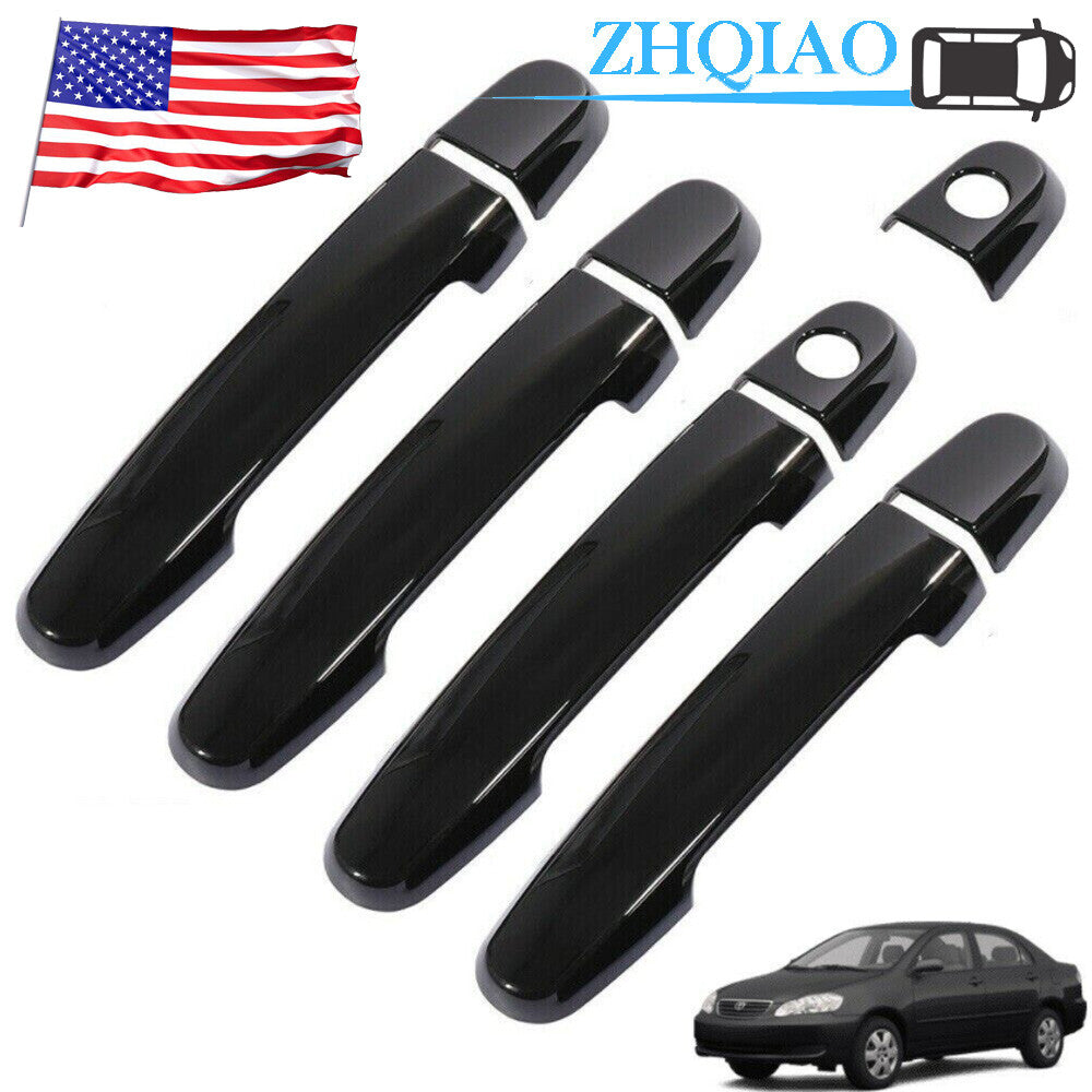 GLOSS BLACK Door Handle Covers For 03-11 for Toyota for Corolla 02-06 for Camry 02-11 RAV4
