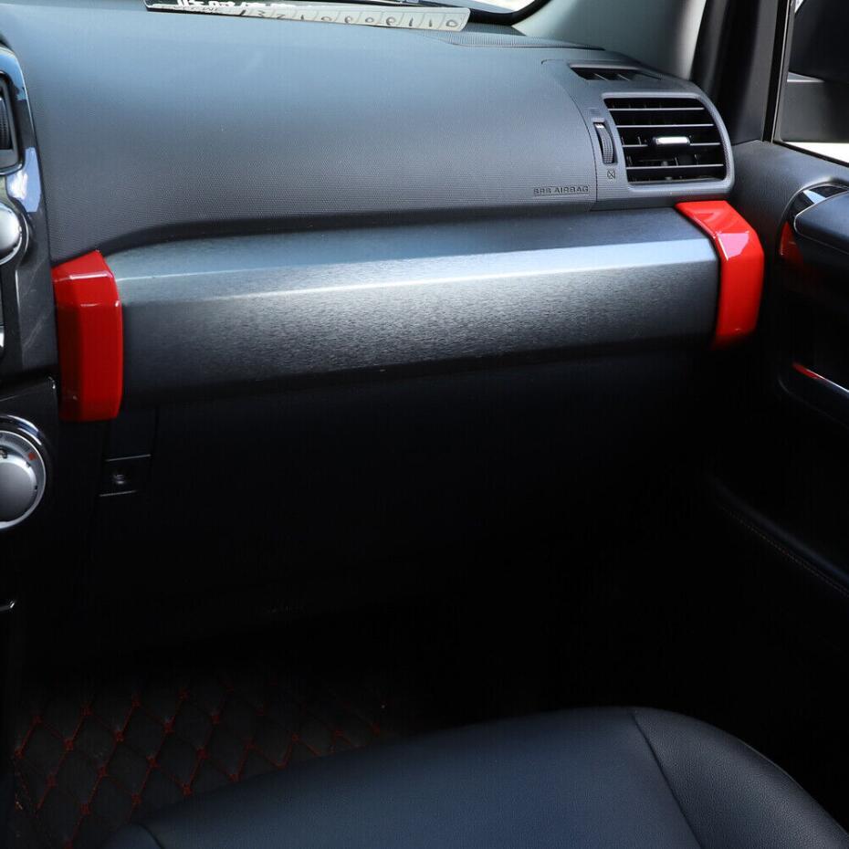 Red 2P for Co -Pilot Panel Side Decor Cover Trim Accessories for Toyota 4Runner 10-23