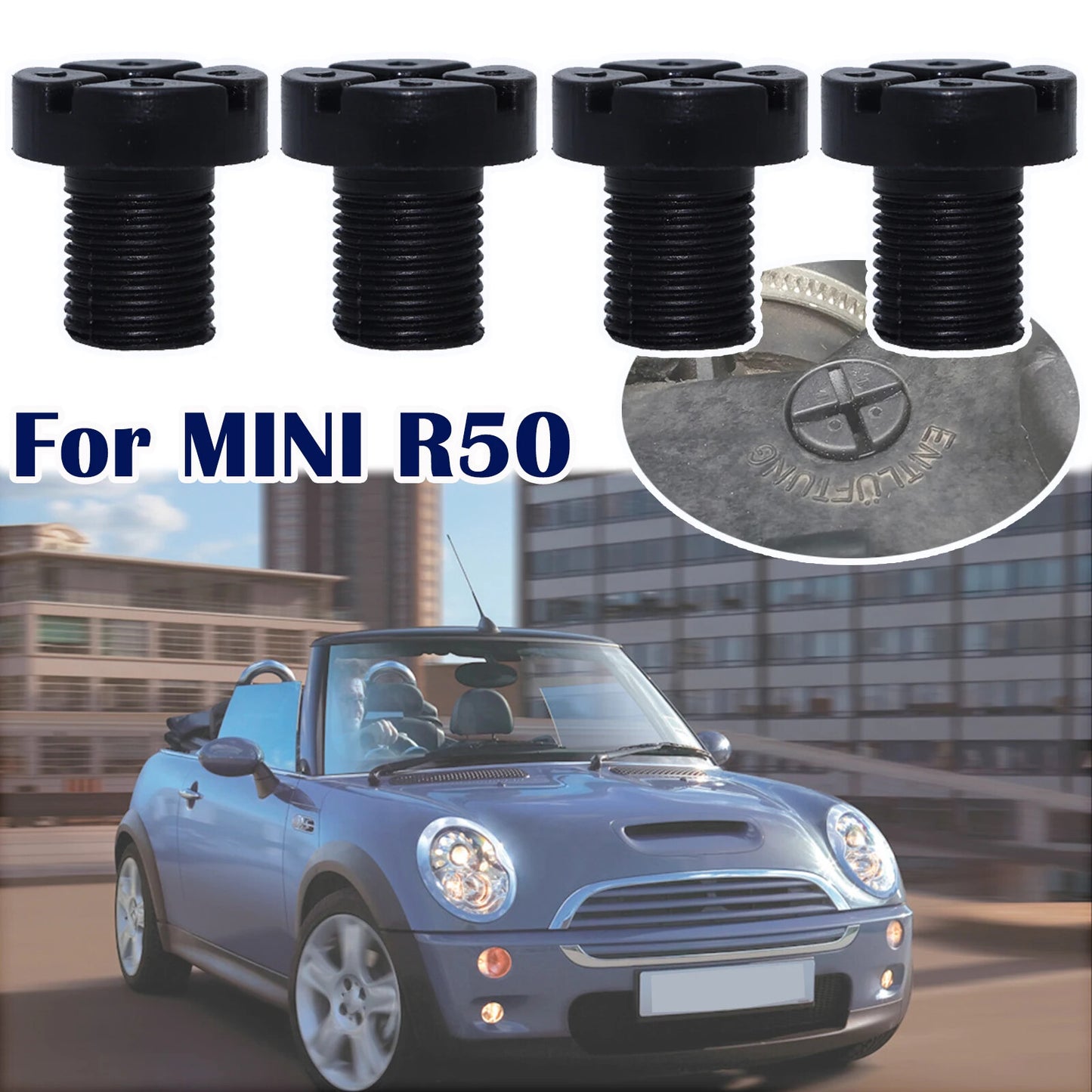 4X for MINI R50 R52 R53 Radiator Coolant Water Air Bleeder Vent Screw Valve Bolt