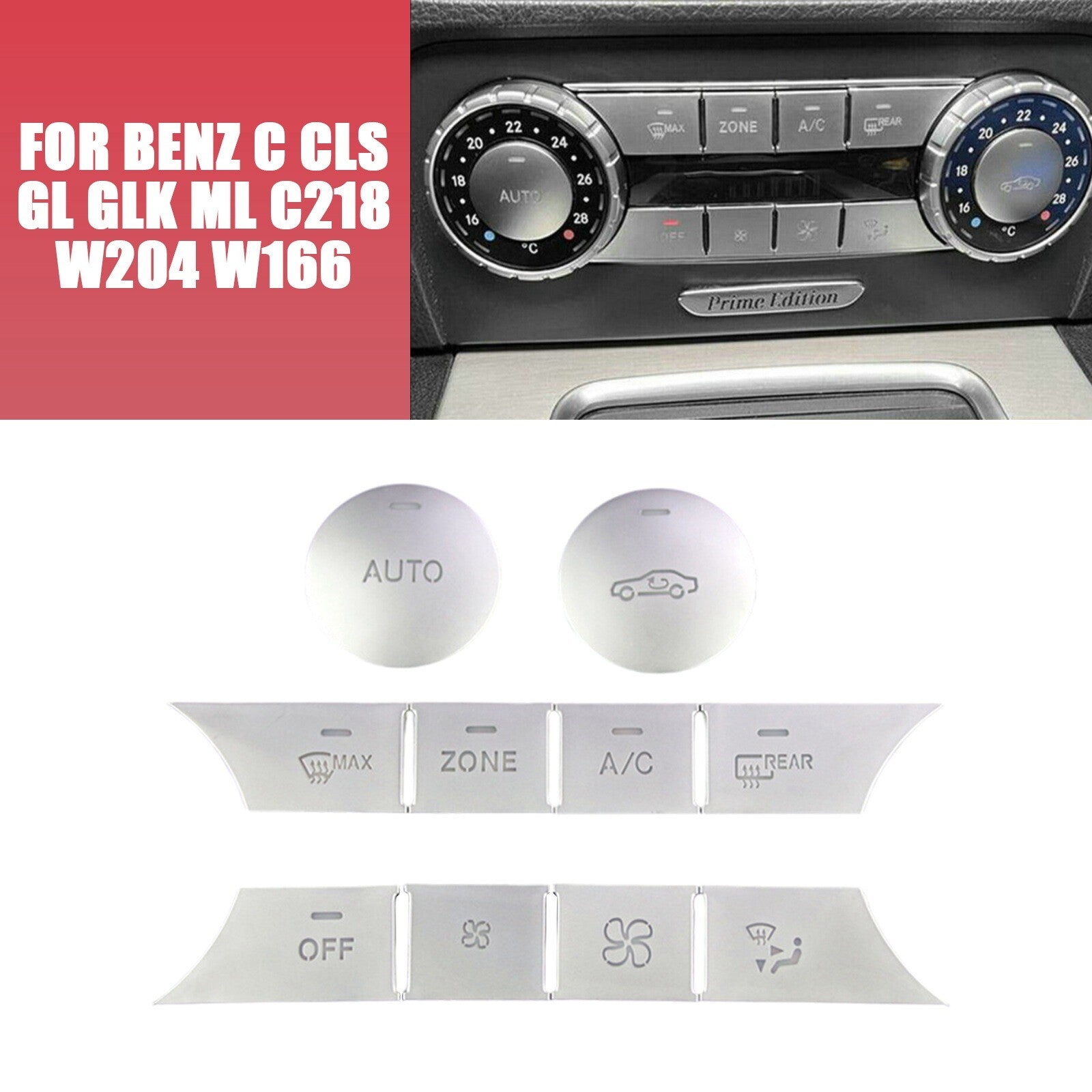 Center Console Air Button Cover Trim for Benz C CLS GL GLK ML W204 W166 C218 AT