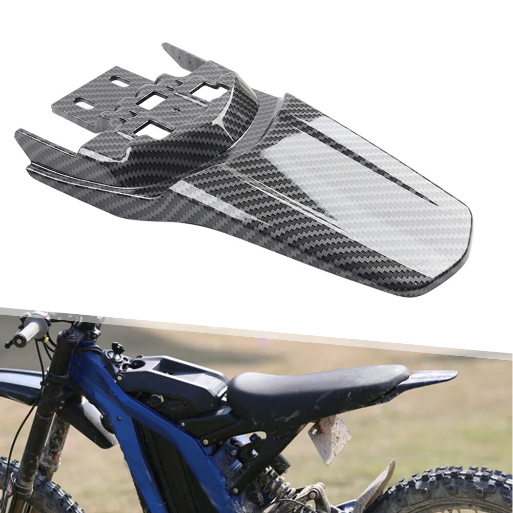 Rear Mudguard Protector Carbon Fiber Black For Sur Ron Light Bee