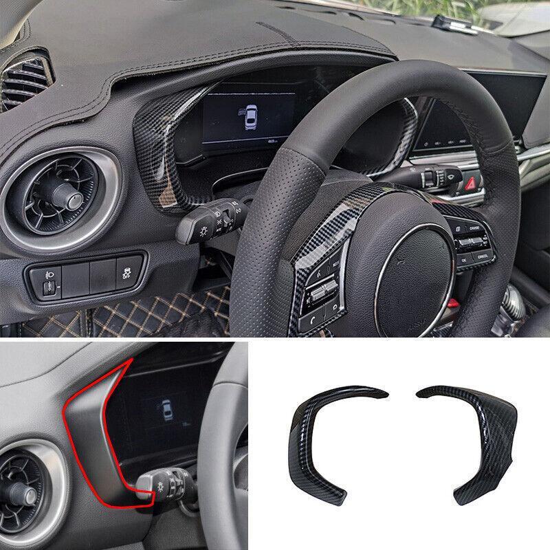 for Kia K3 Forte 2019-2023 Carbon Fiber Dash Instrument Speedometer Panel Frame