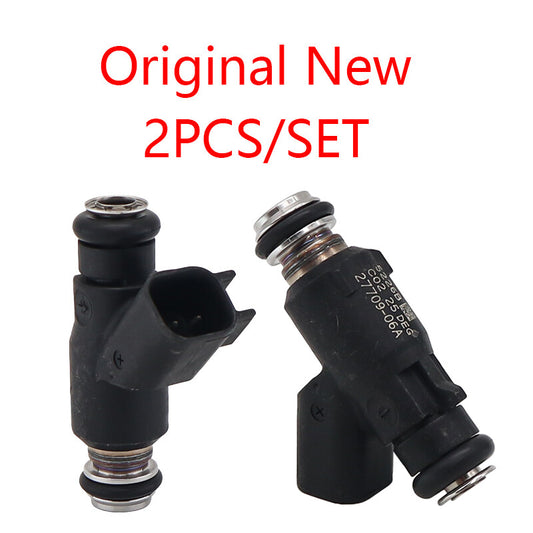 2-pack of new 27709-06A 6-hole fuel injectors for Harley-Davidson 2770906A