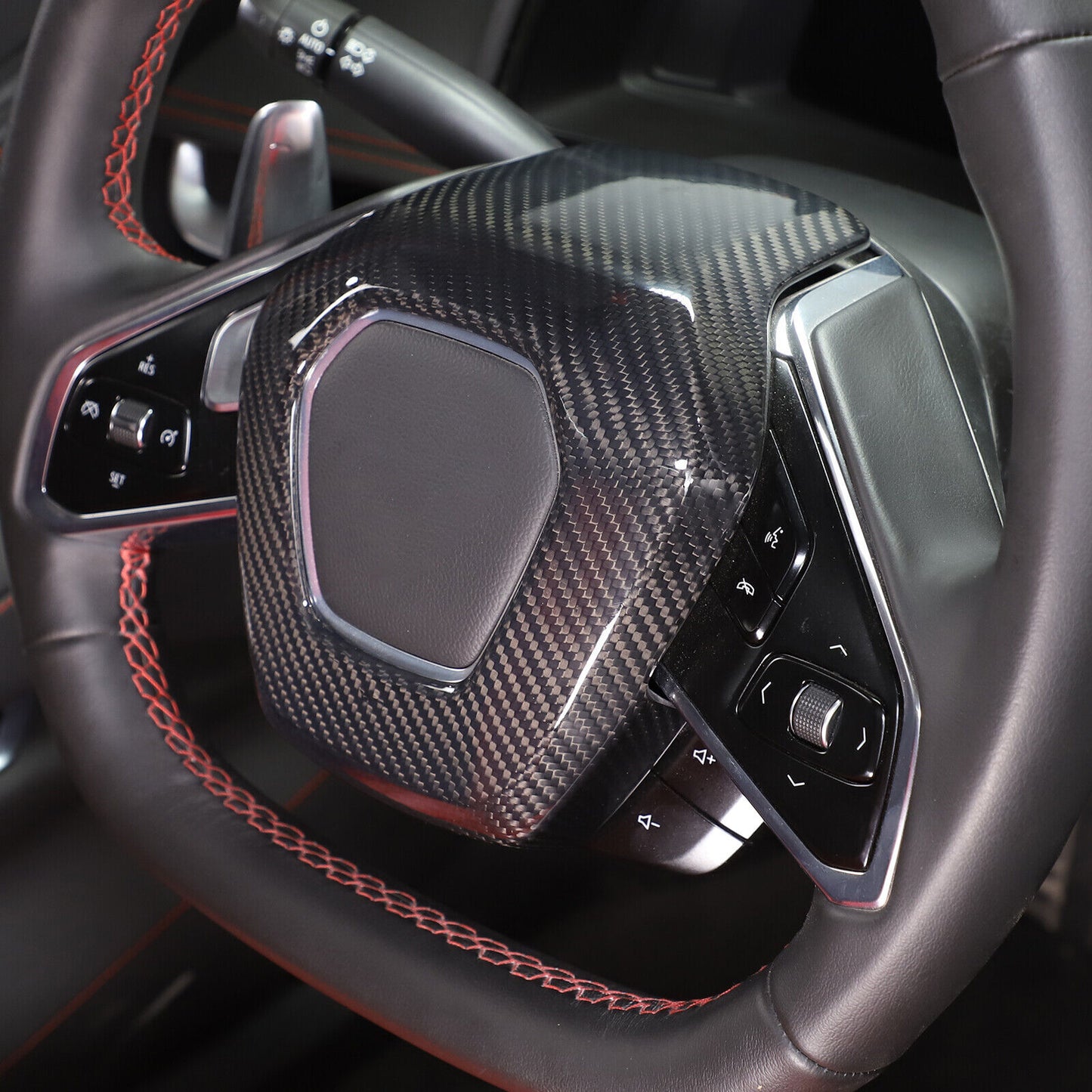 ABS black interior door armrest storage box trim for Corvette C7 2014-2019