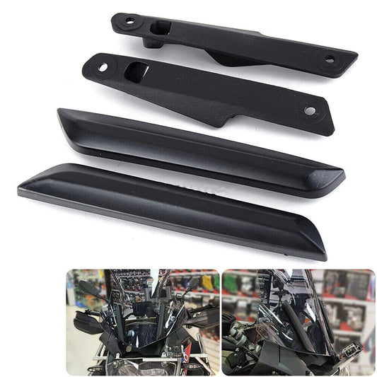 Windshield bracket and windshield strip for BMW R1200GS 2013-2019 and R1250GS 2018-2021.