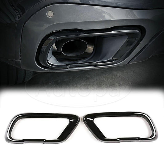 2 Stainless Exhaust Pipe Cover Trim for BMW X5 G05 X7 G07 2019-21 Black NEW