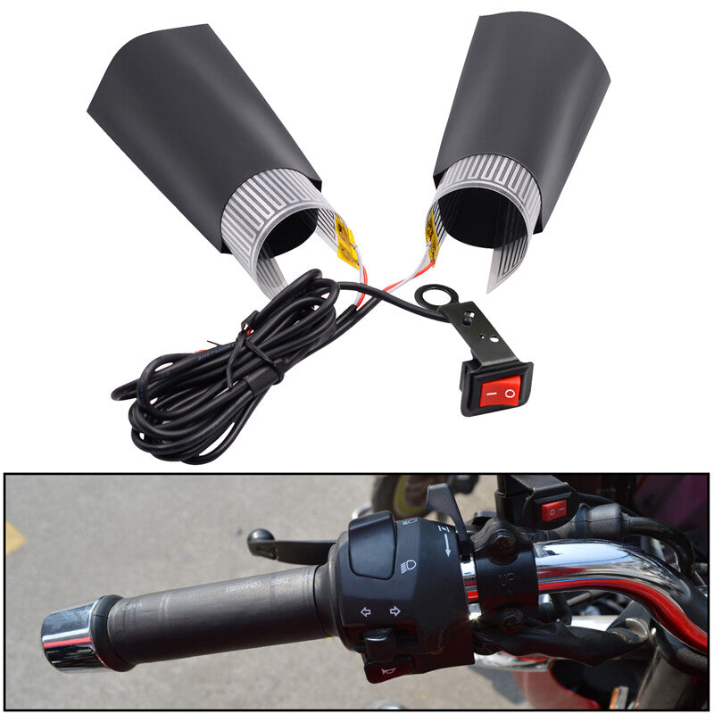 Upgraded 12V Motorcycle/Scooter Heated Handrail /Handle Heater Cover n