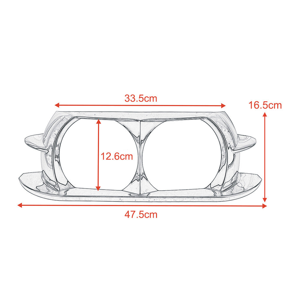Headlight trim ring with chrome bezel suitable for Harley Road Glide CVO 2015 - 2019