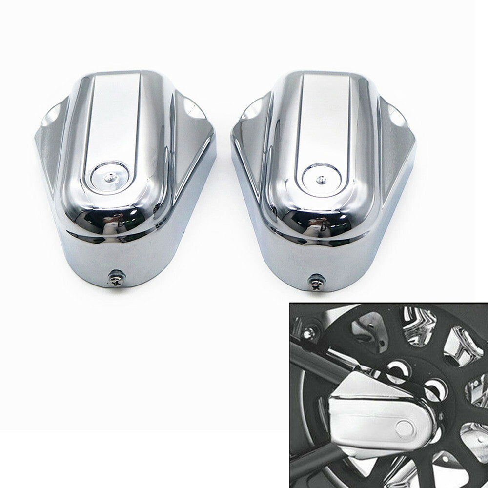 Chrome Bar Shield Rear Axle Covers Swingarm Cap for Harley SoftailSlim FLS FLSTN Q