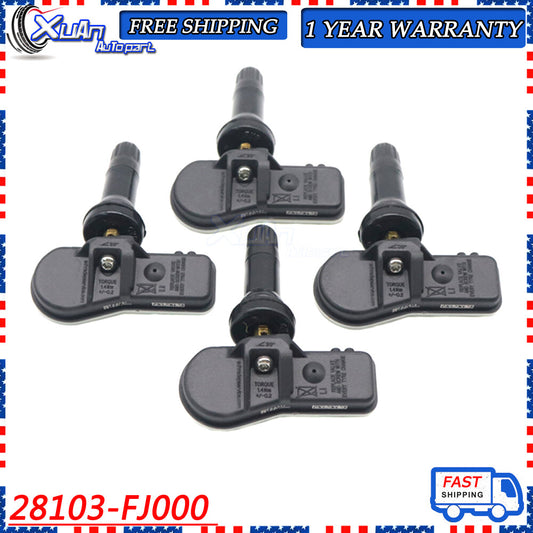 4 Brand New Tire Pressure Sensors 28103-FJ000 for Subaru Legacy Tribeca WRX WRX XV v