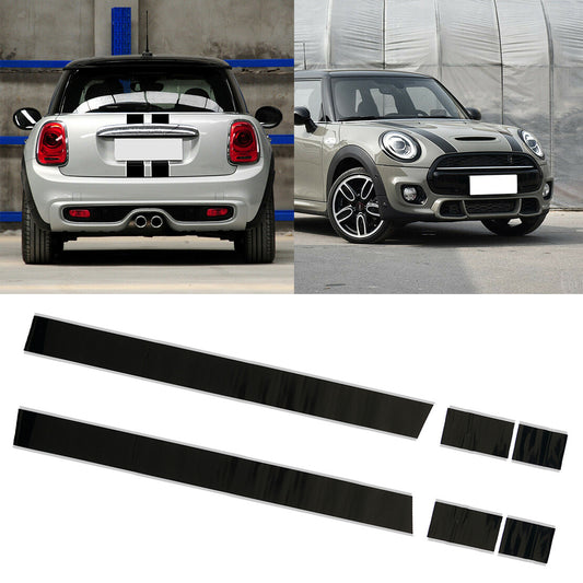 Hood Rear Trunk Stripes Decal Sticker Black Fit for Mini Cooper R56 F56 R57 New v