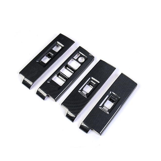 Carbon Fiber Window Switch Panel Cover Trim Fit for Tundra 2022-2024 v