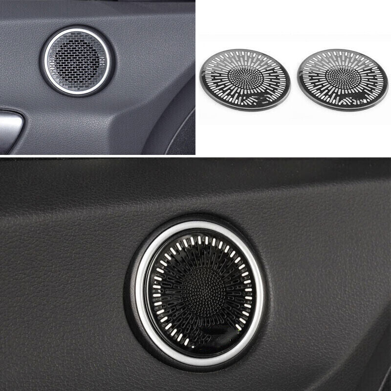 for Hyundai Sonata 2020-2023 Black Steel Front Door Speaker Horn Cover Trim 2pcs n