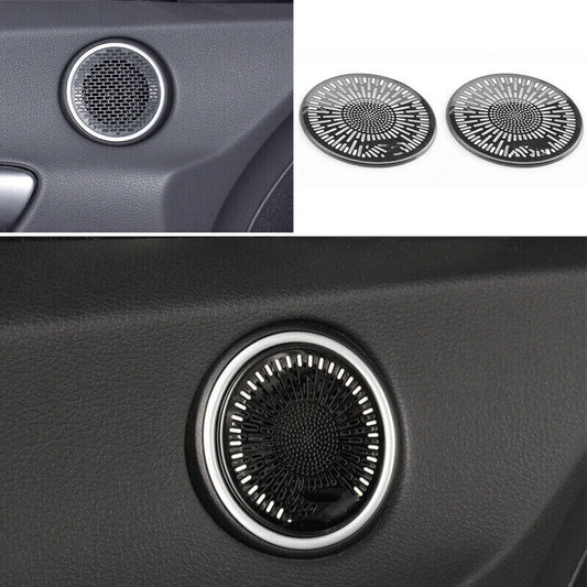 for Hyundai Sonata 2020-2023 Black Steel Front Door Speaker Horn Cover Trim 2pcs n