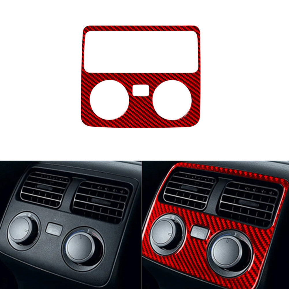 2X Carbon Fiber Rear Door Handle Frame Cover Trim for Chrysler 200 2011-2014 v