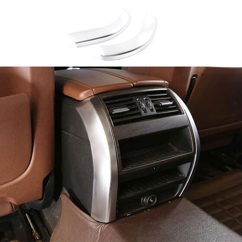 for BMW 5 Series 2011-16 Matte Silver Rear Air Outlet Vent Both Side Strip Trim