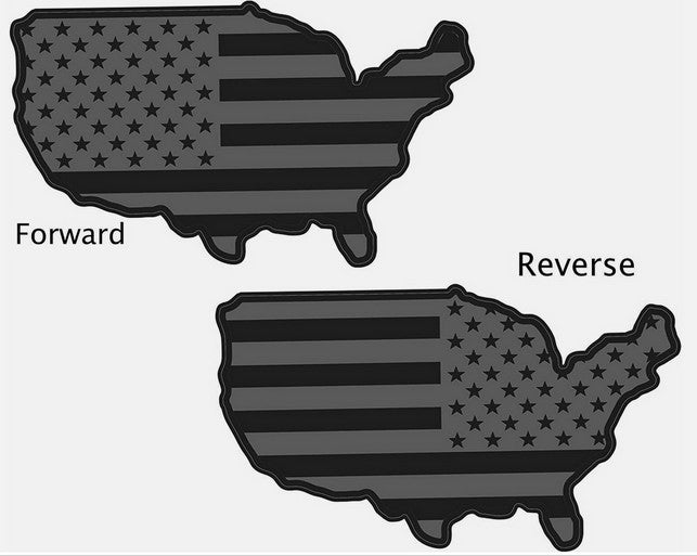 Car side fender rear badge sticker black and red magnet American flag map for Jimsy