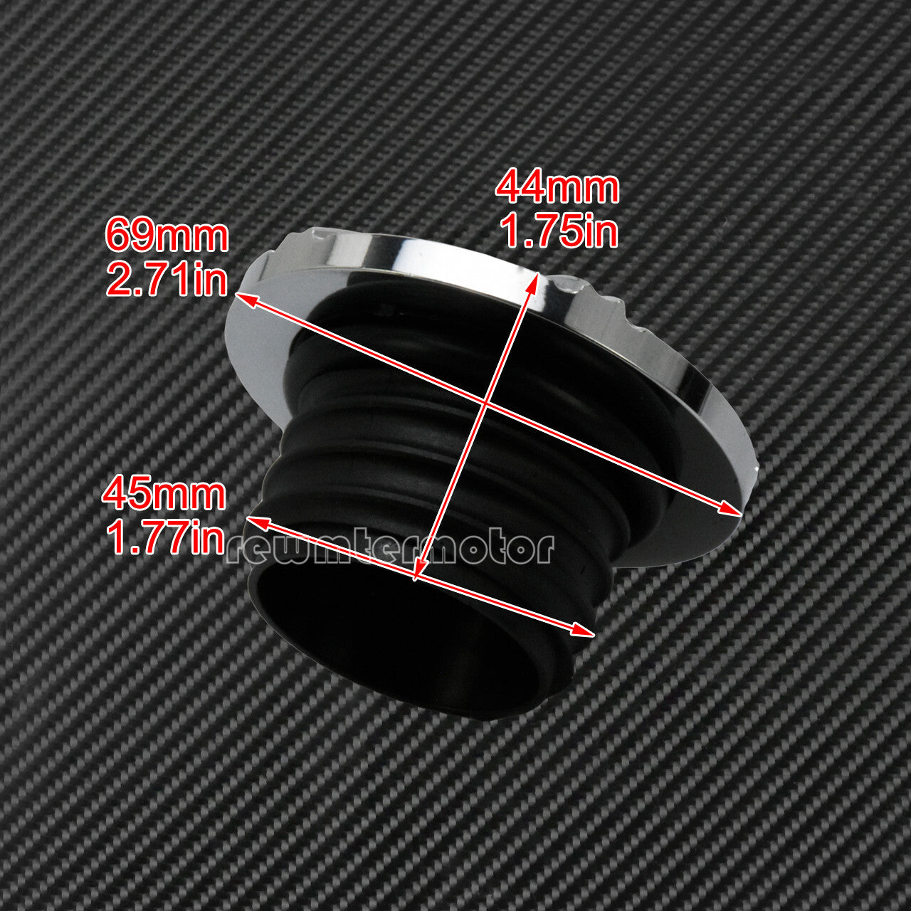 Pentagram Chrome Vented Gas Cap Fuel Tank Right-hand Thread Fit for Harley Dyna Q