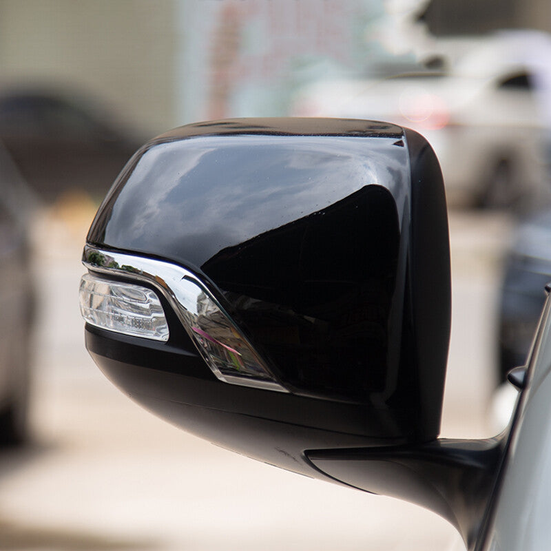 Glossy Black Rearview Mirror Cap Cover Replace for toyota for Land Cruiser 2016-2021