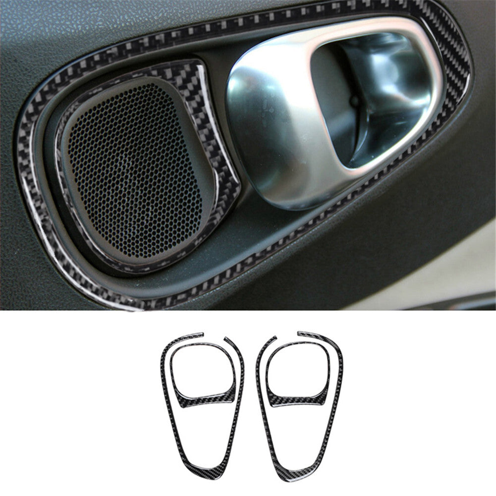 Red Carbon Fiber Dashboard Decorative Cover Trim For Highlander 2008-2013 v