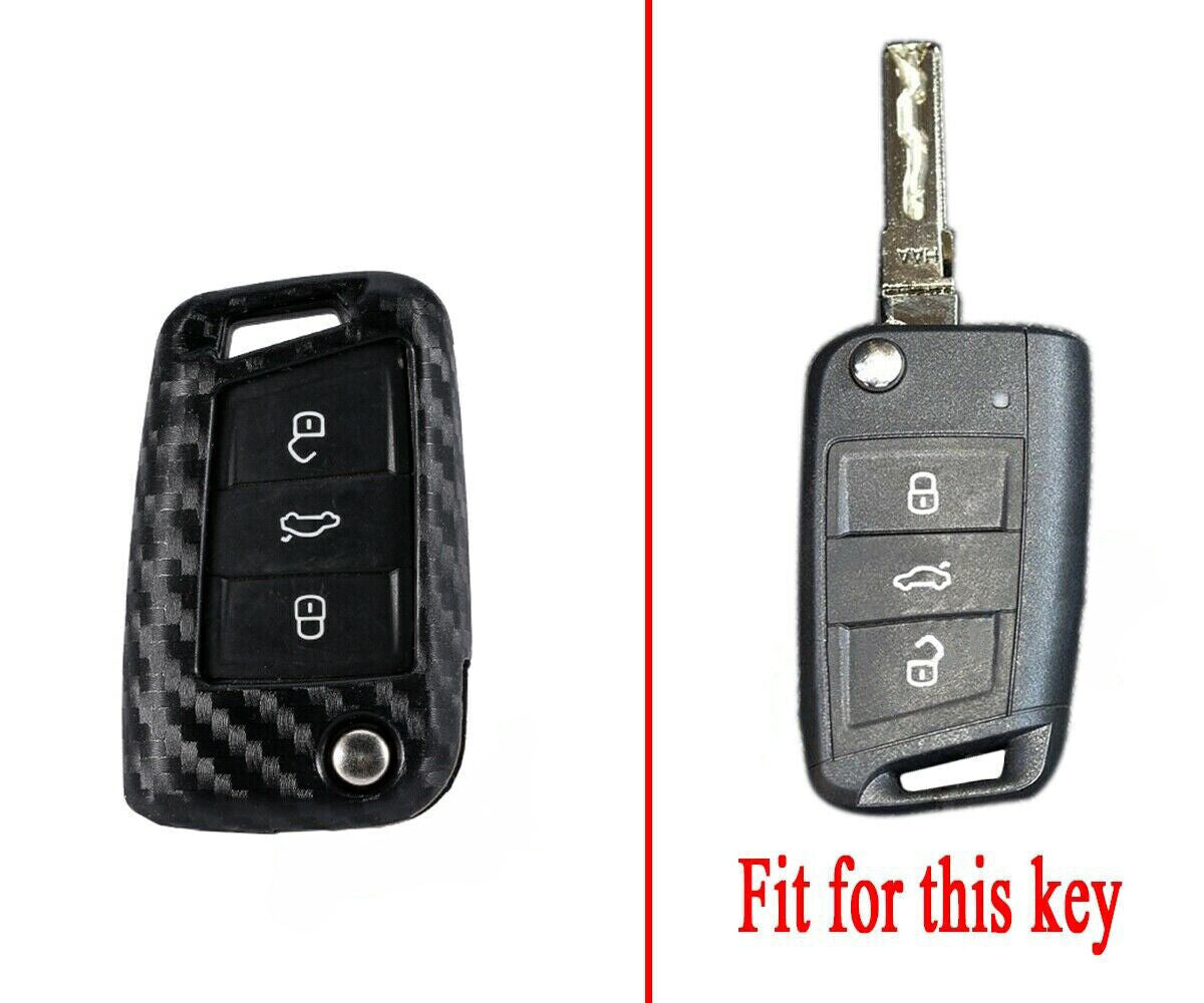 Carbon fiber key cover key cover for VW E- for Golf for Passat Touran ?KODA for SEAT Q