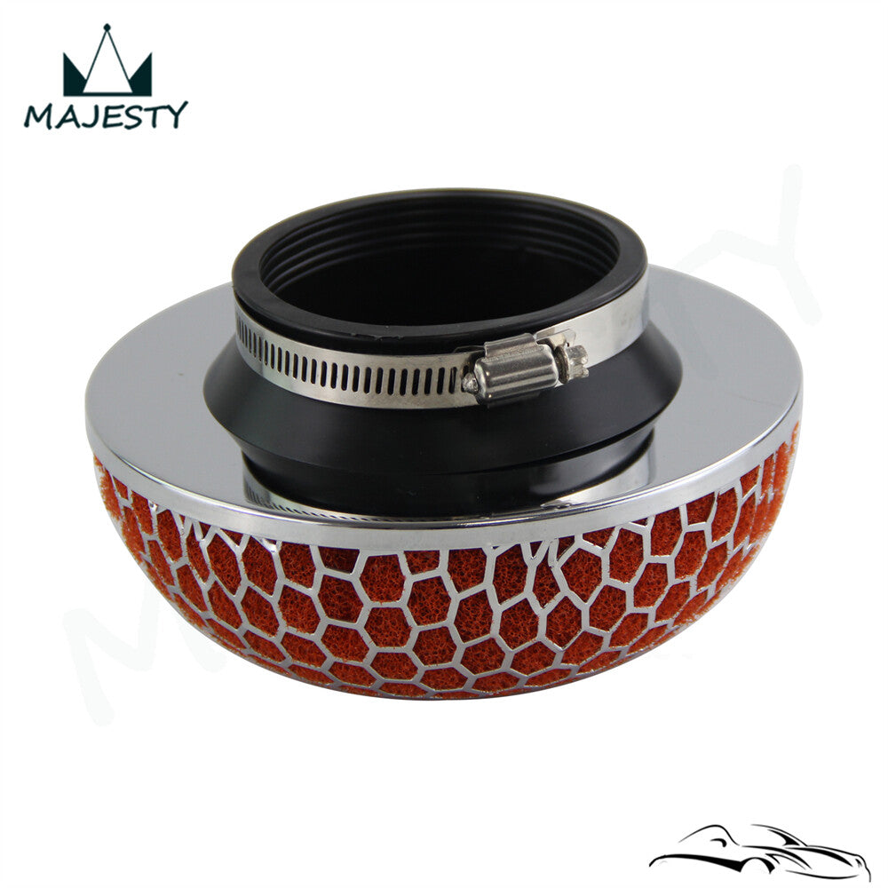 Universal 3 76MM Mushroom Mesh Turbo/Cold/Short for Ram Air Intake Filter Red