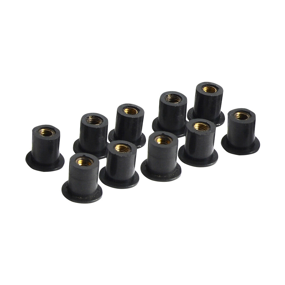 10x for Yamaha for Honda for Harley ATV M5 Rubber Well Nut Windscreen + Fairing Wellnuts Q