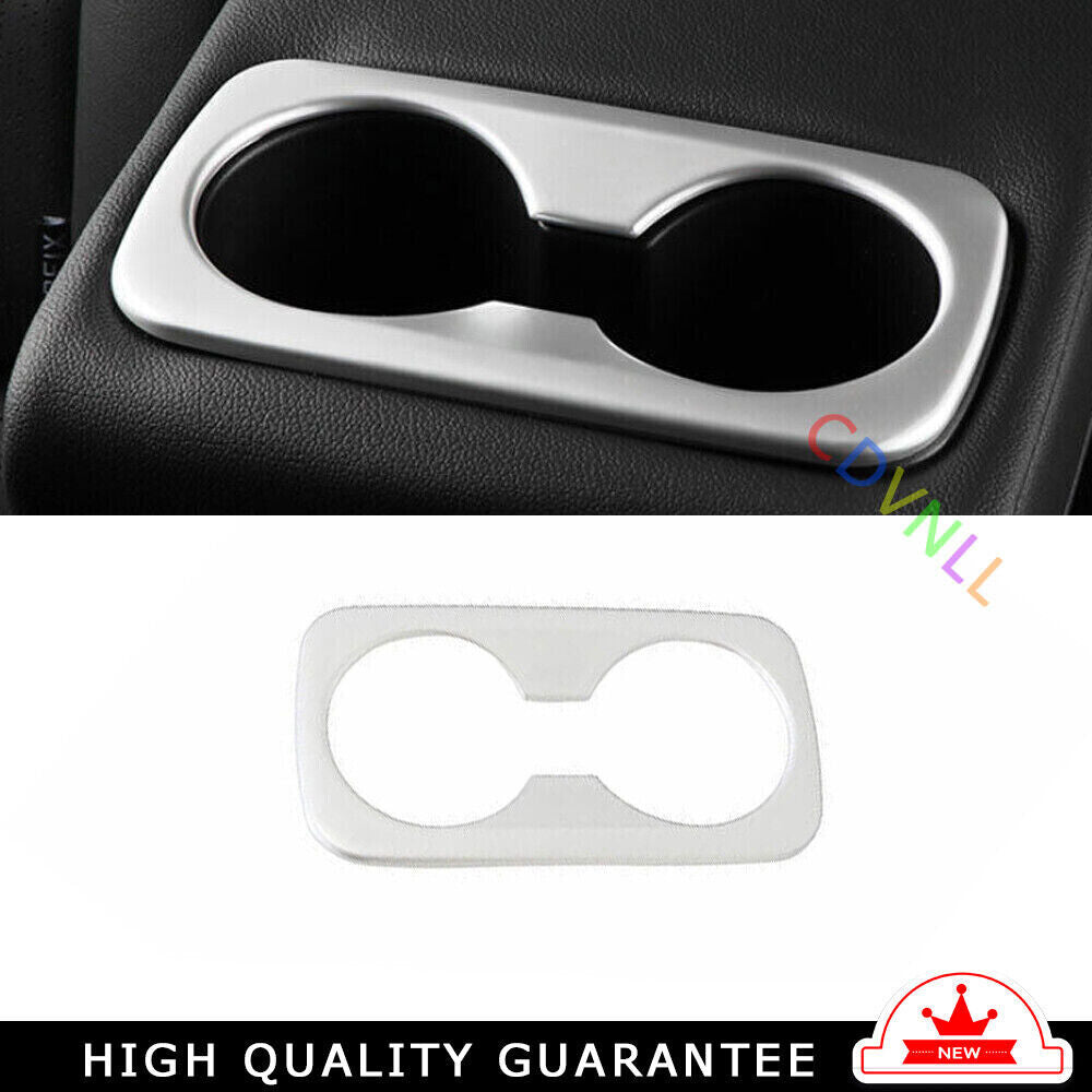 Rear Water Cup Holder Panel Cover Trim Fit for Kia Sportage 2017-20 Matte Silver